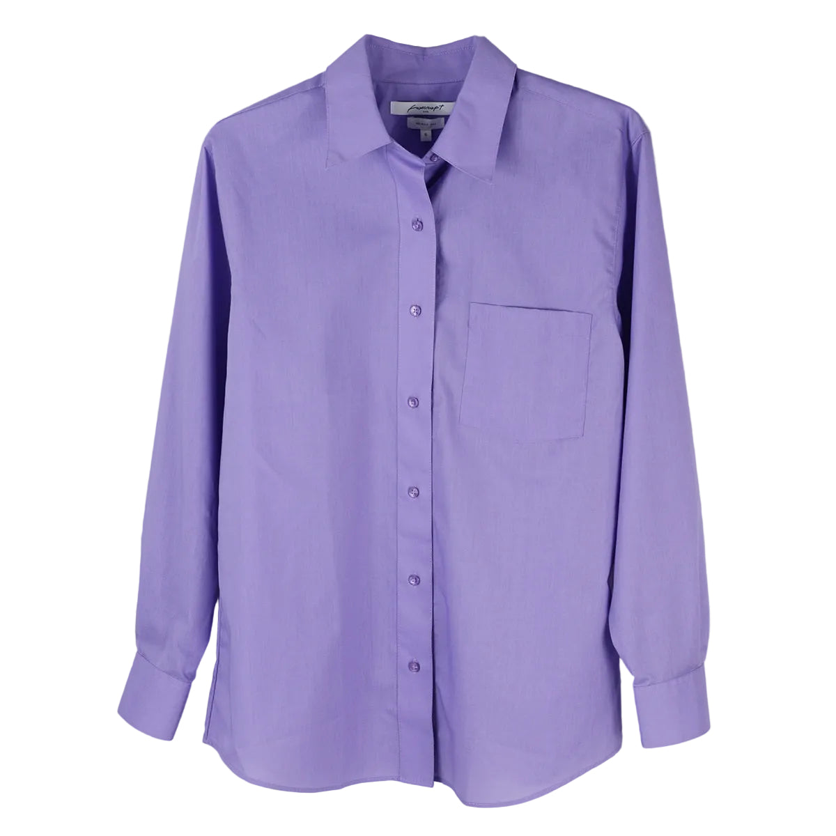 Foxcroft Long Sleeve CVC Solid Soft Violet Shirt (105105)