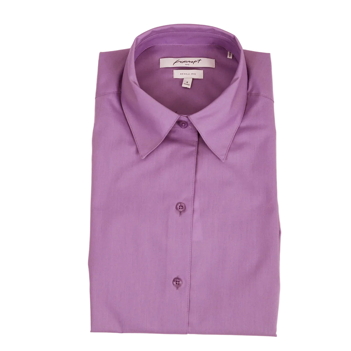 Foxcroft 3/4 Sleeve CVC Solid Light Grape Shirt (105106)