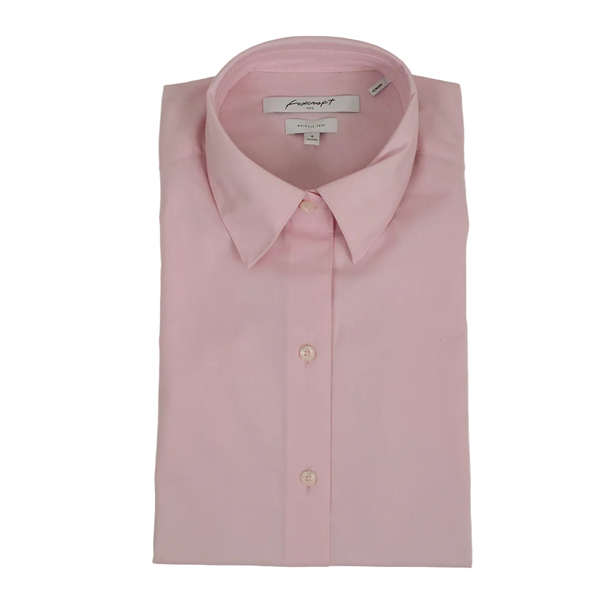 Foxcroft 3/4 Sleeve CVC Solid Opal Pink (105106)