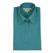 Foxcroft 3/4 Sleeve CVC Solid Coastal Blue Shirt (105106)