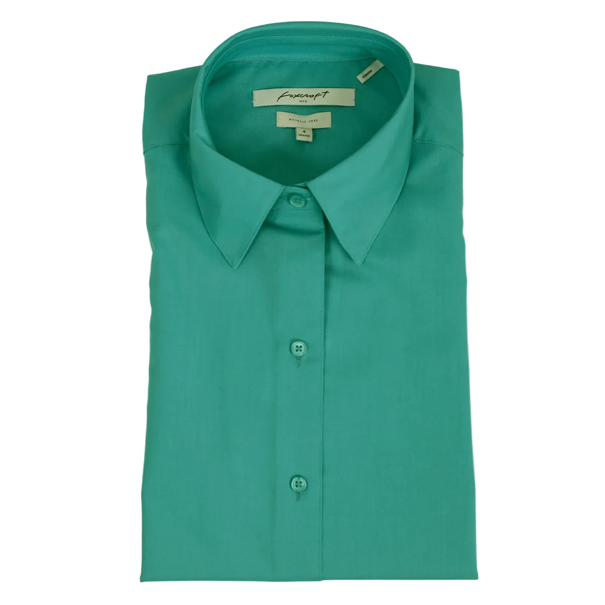Foxcroft 3/4 Sleeve CVC Solid French Teal  (105106)