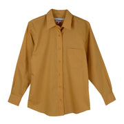Foxcroft Long Sleeve CVC Solid Fields Of Gold Shirt (105105)