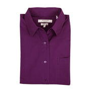 Foxcroft 3/4 Sleeve CVC Solid Grape Shirt (105106)