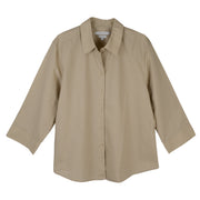 Foxcroft 3/4 Sleeve CVC Solid Khaki Shirt (105106)