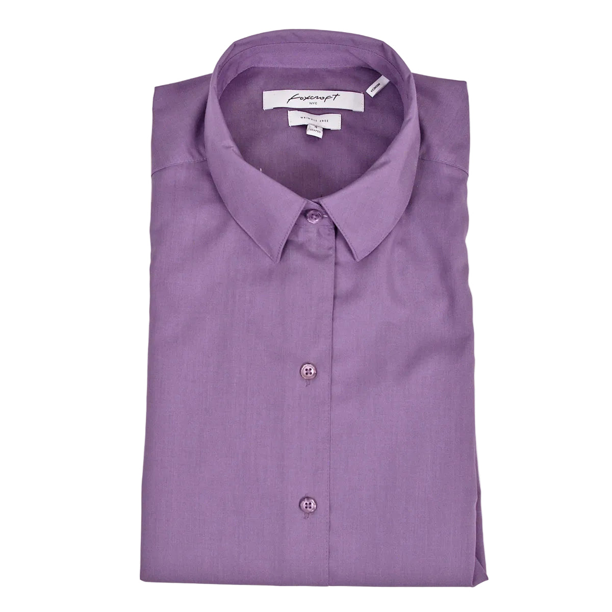 Foxcroft 3/4 Sleeve CVC Solid Light Plum Shirt (105106)