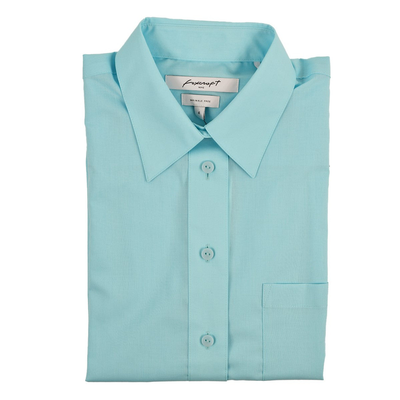 Foxcroft Long Sleeve CVC Solid Pool Party Shirt (105105)