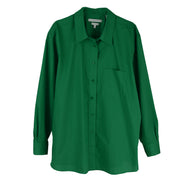 Foxcroft Plus CVC Long Sleeve Solid Malachite Shirt (105111)