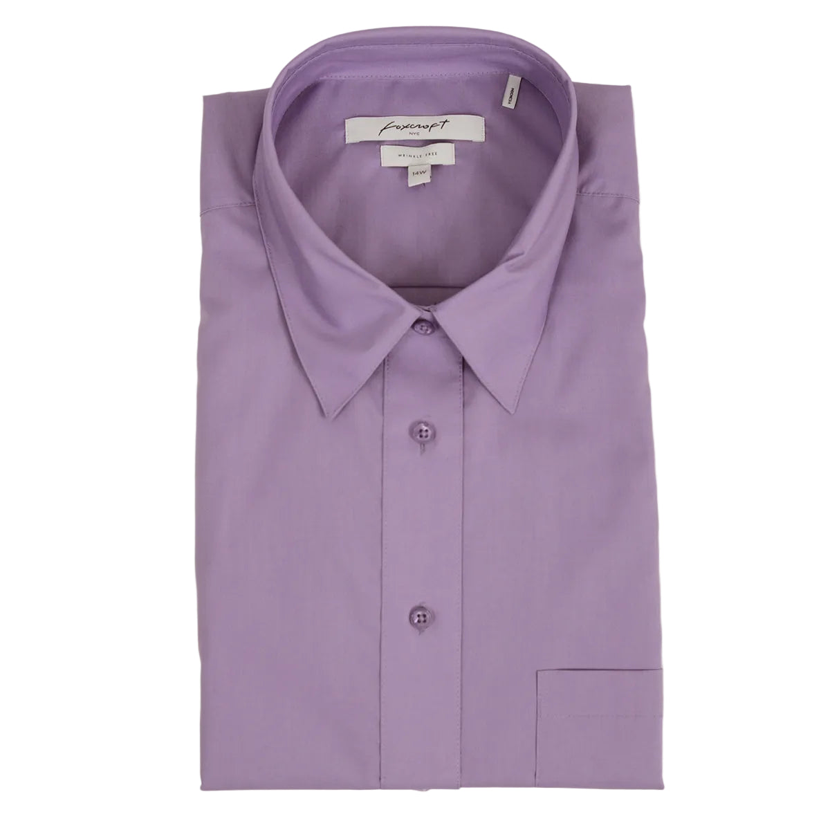 Foxcroft Long Sleeve CVC Solid Light Grape (105105)