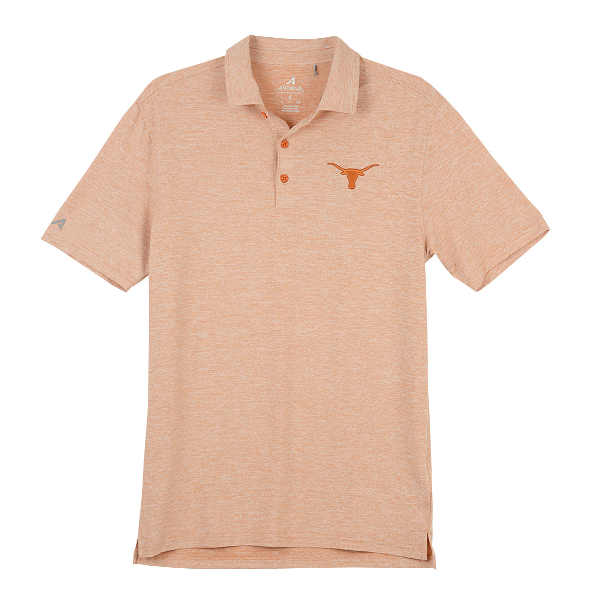 Texas Longhorn Antigua Distressed  Men's Embroidered Polo (105596)( Burnt Orange)