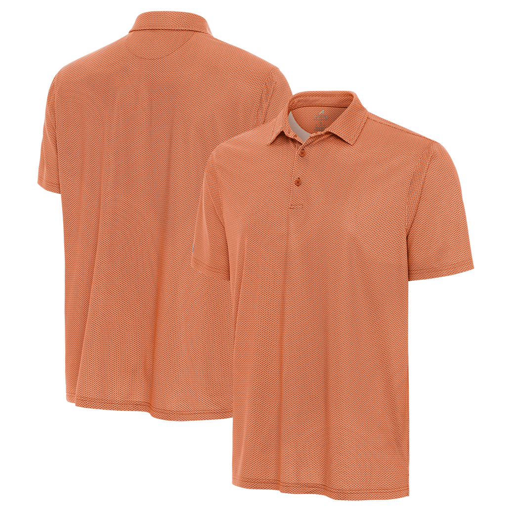 Antiqua Men's Trickle Polo (10634782C)(Burnt Orange/White)
