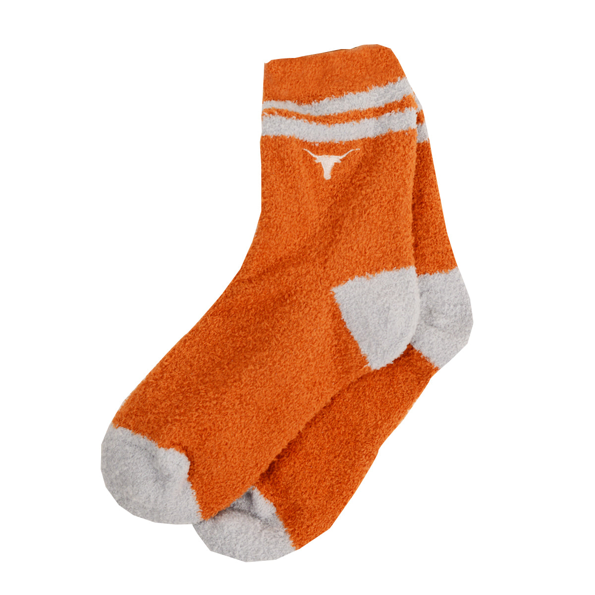 Texas Longhorn For Bare Feet  Ladies 2 Stripe Cozy Sock