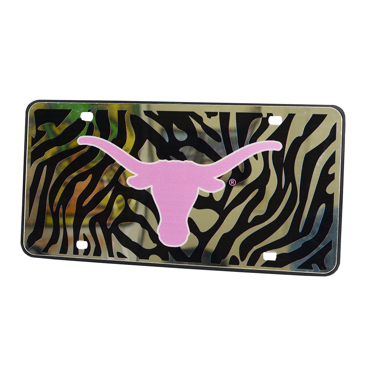 Texas Longhorn Zebra  License Plate