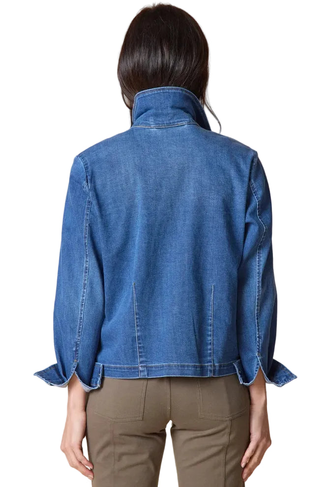 Habitat Stretch Denim Embroidered Jacket (11411) (Medium Denim)