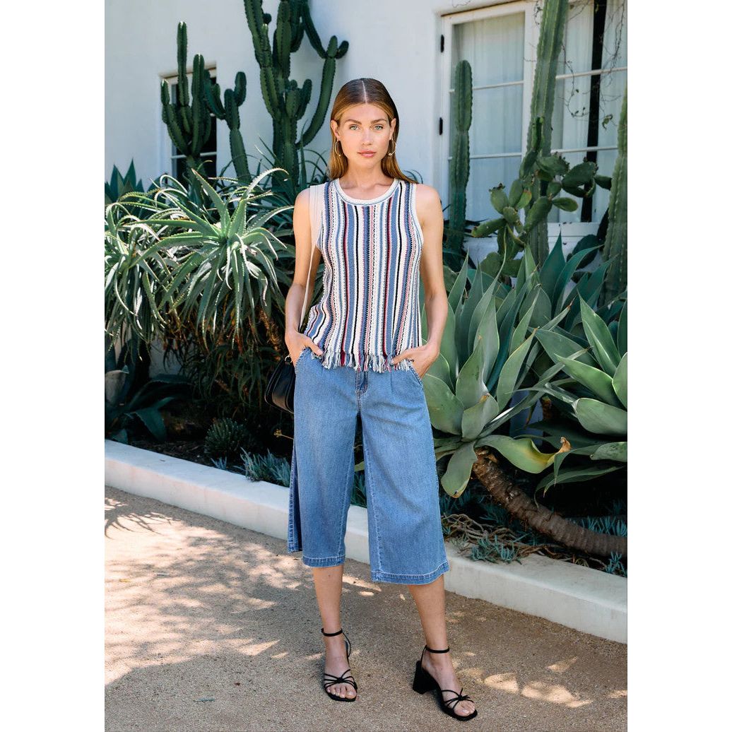 FDJ French Dressing Vertical Stripe Cami Sweater