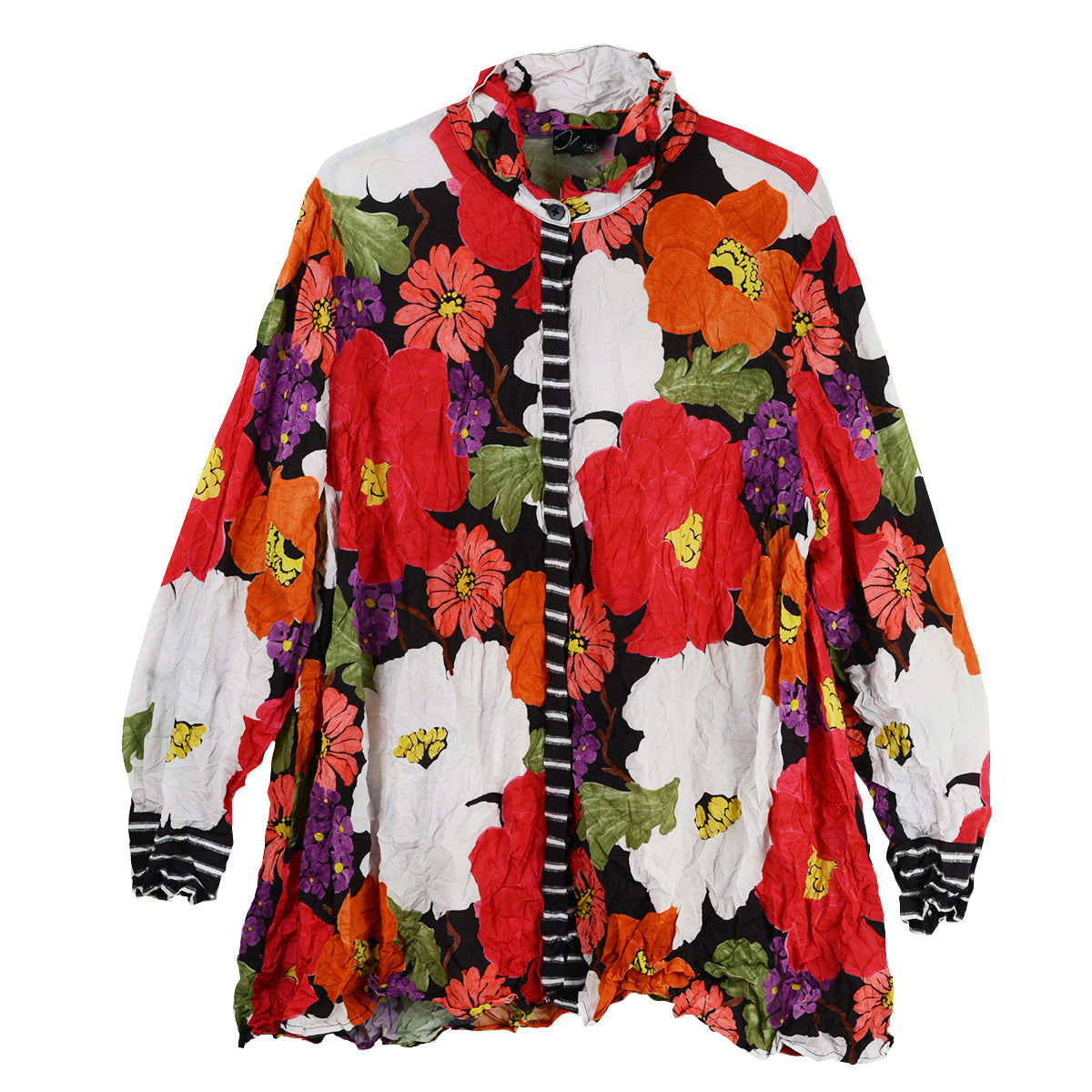 Habitat Olivia Crinkle Crepe Mixed Shirt (119128)(Azalea)