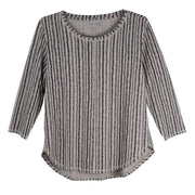 Escape by Habitat Peruvian Canyon Stripe Seamed Tee (12243)(Fog)