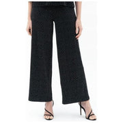 Damee Rhinestone Wide Leg Black Pant