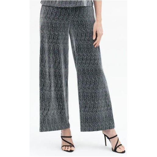 Damee Rhinestone Wide Leg Silver Pant