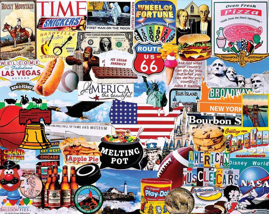 White Mountain I Love America Puzzle (1000 Piece)