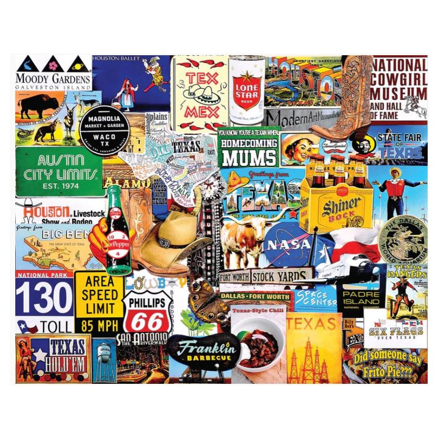 White Mountain I Love Texas Puzzle (1000 Piece)