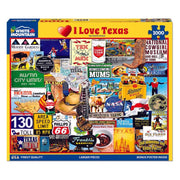 White Mountain I Love Texas Puzzle (1000 Piece)