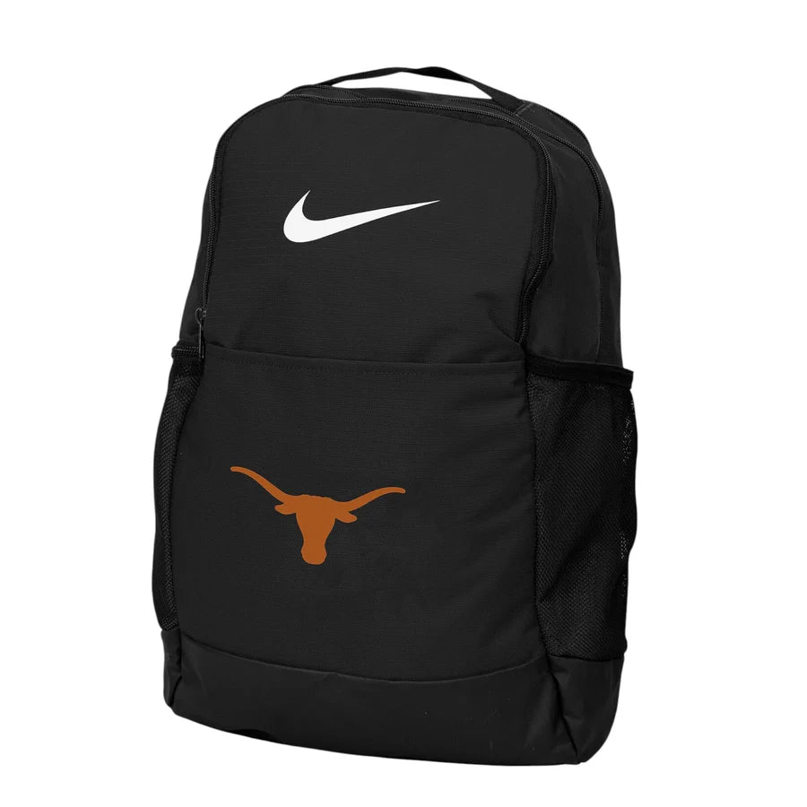 Texas Longhorn Nike Brasilia Medium BackPack  (Black Burnt Orange White)(A11008-Blk)