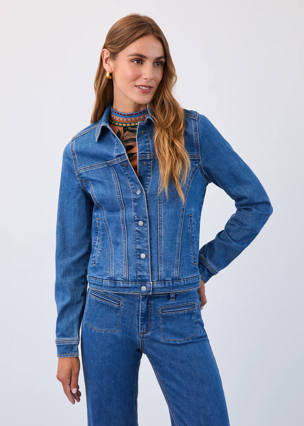 FDJ French Dressing Basic Denim Jacket ( Medium Wash )