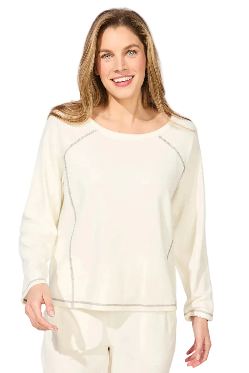 Escape by Habitat Super Chill  Buttery Rib Knit Raglan Sweatshirt (13210)( 3-Colors)