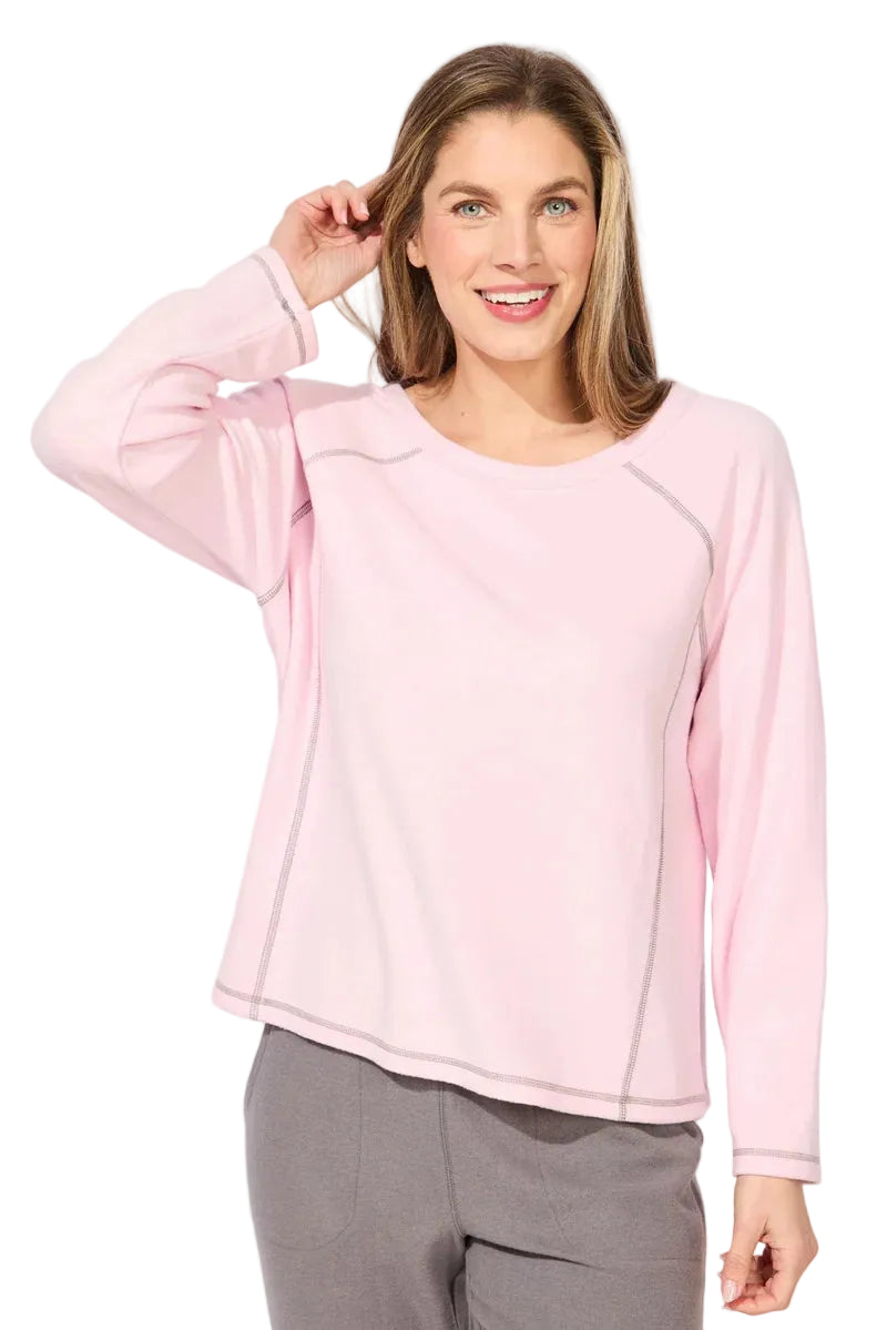 Escape by Habitat Super Chill  Buttery Rib Knit Raglan Sweatshirt (13210)( 3-Colors)