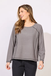 Escape by Habitat Super Chill  Buttery Rib Knit Raglan Sweatshirt (13210)( 3-Colors)