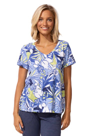 Escape by Habitat Peruvian Cotton Fiji V-Neck Top (13400)(Resort)