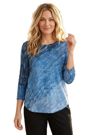 Escape by Habitat Mystic Dyed High Lo Tee (13704) (Harbor)