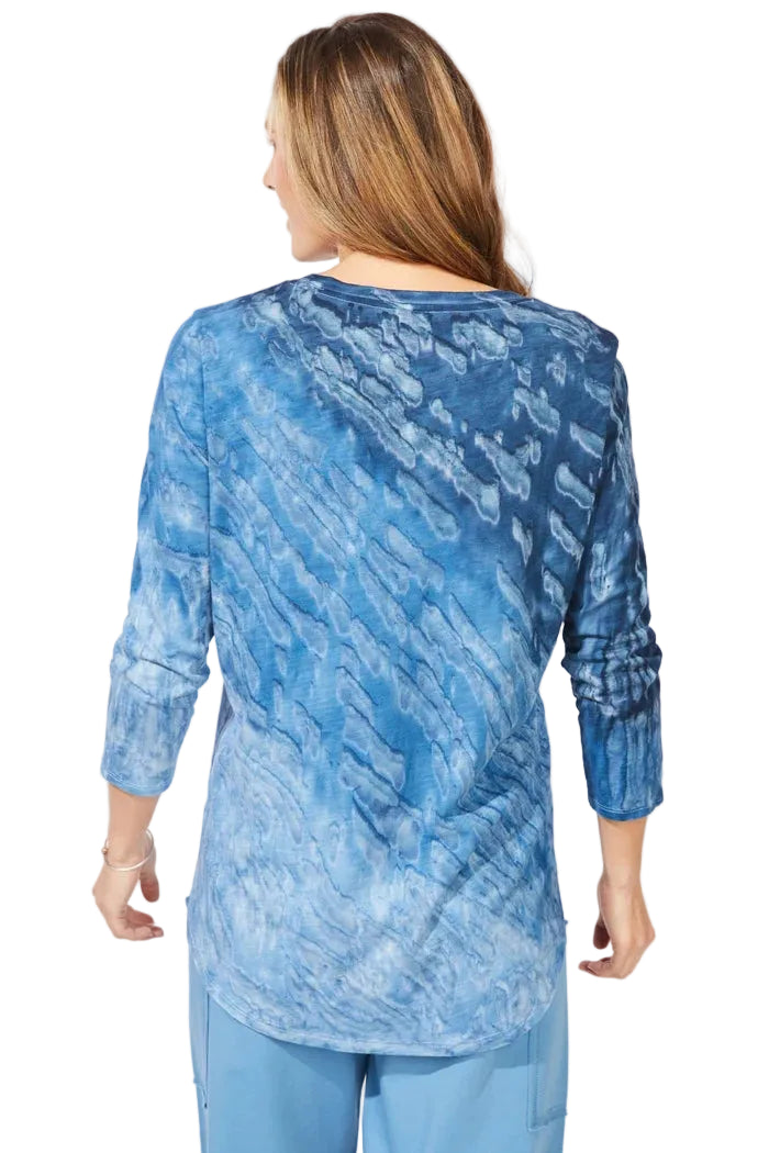 Escape by Habitat Mystic Dyed High Lo Tee (13704) (Harbor)