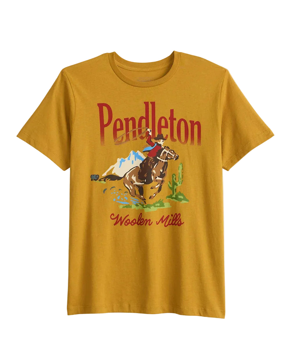 Pendleton Women's Western Graphic  Deschutes Tee (TB420-87561)(Old Gold)