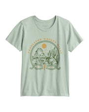 Pendleton Women's Western Rodeo Ready  Graphic  Deschutes Tee (TB436-87559)(Sea Foam)