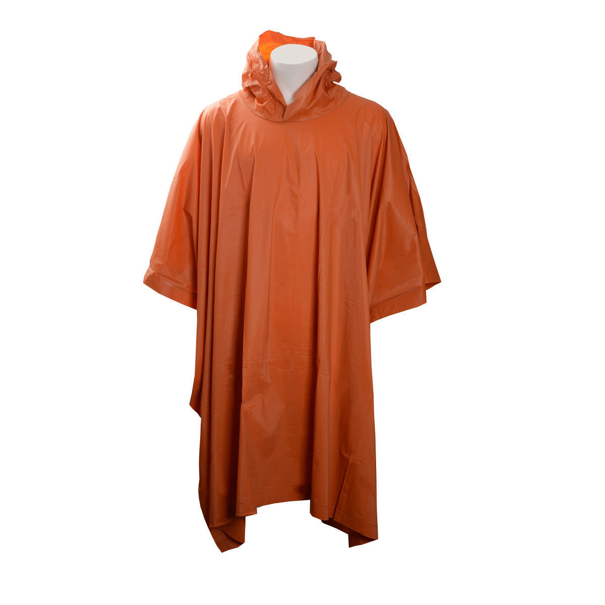 Medium Weight Burnt Orange Rain Poncho