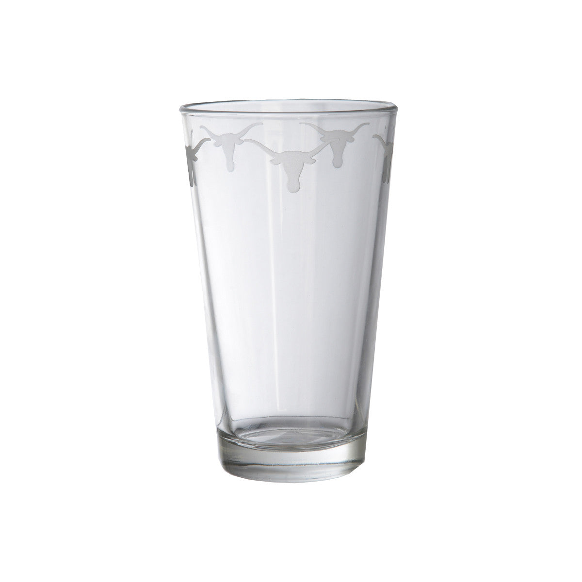 Texas Longhorn Etched Logo Pint Glass 16 oz (ERPWM)