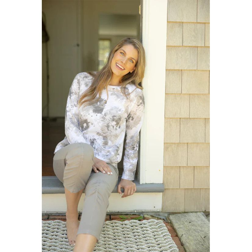 Escape Sunburst Peruvian Cotton Pocket Pullover (FOG)