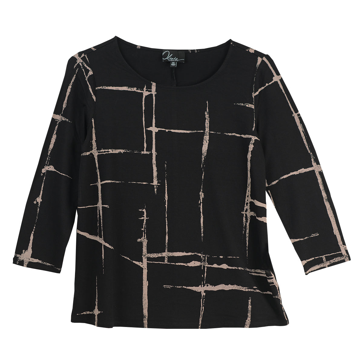 Olivia By Habitat Arthouse Grid Knit Top  (147385)(Black)