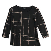 Olivia By Habitat Arthouse Grid Knit Top  (147385)(Black)
