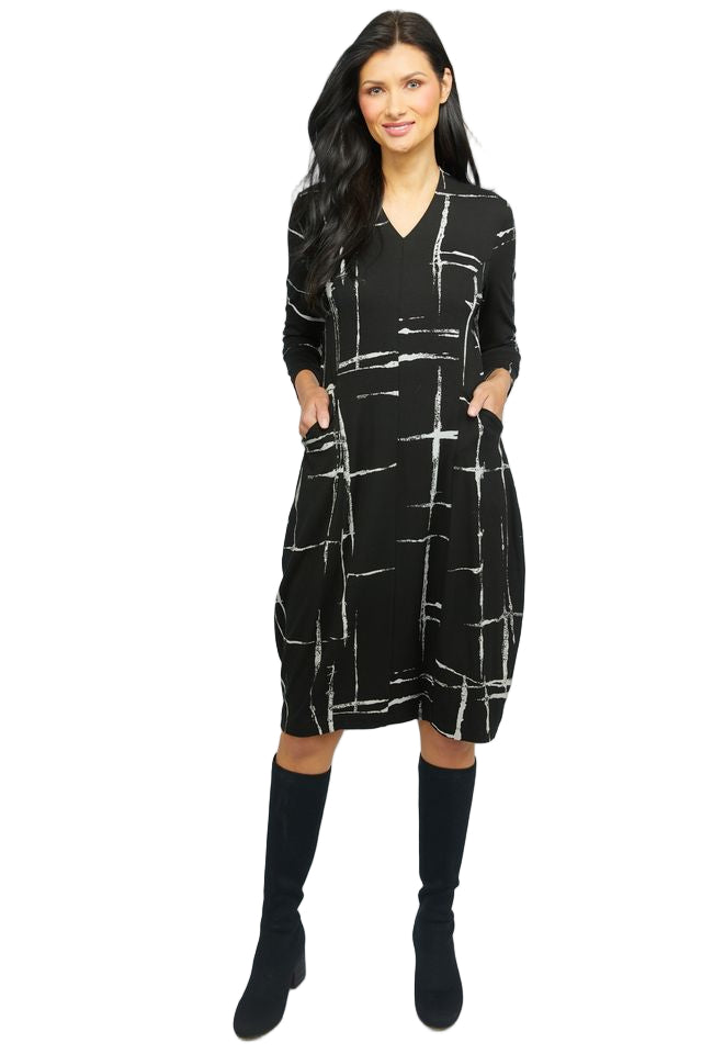 Olivia by Habitat Arthouse Grid Cocoon Dress (147567)