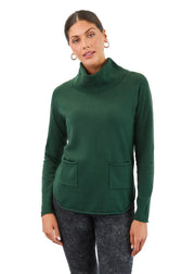 FDJ French Dressing Cowl Neck Long sleeve Sweater (1492212)(Dark Spruce)