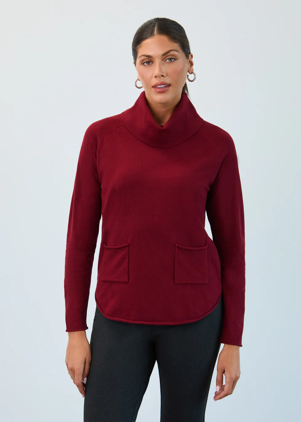 FDJ French Dressing Cowl Neck Long sleeve Sweater (1492212)(Scarlet)