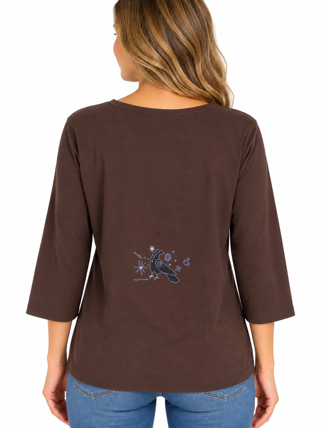 Sabaku Story Teller 3/4 Sleeve Tee (450COB3/4s) (Coffee Bean)