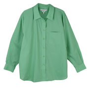 Foxcroft Plus Long Sleeve CVC Solid Shirt (15111)(Green Tea)