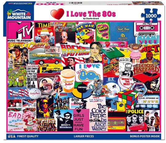 White Mountain I Love The 1980s Puzzle (1000 Piece)