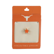 Texas Longhorn Sterling Silver Enamel Star Bead (S80348)