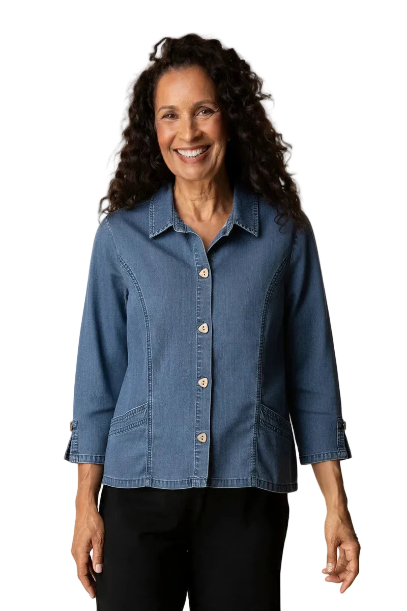 Habitat Perfect Travel Denim Shirt Jacket (15514) (Medium Denim)