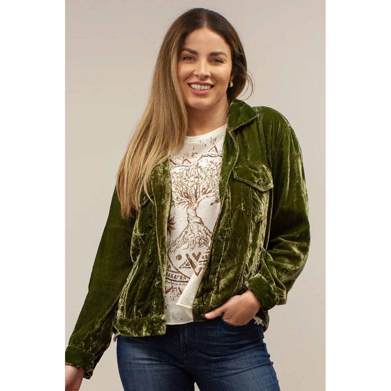 Kyla Seo Rosie Velvet Jean Jacket (3 Colors)
