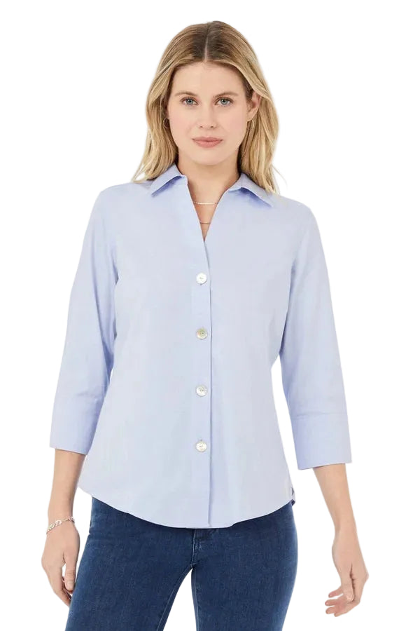 Foxcroft Paityn Essential Shirt (158998) (Blue Wave)